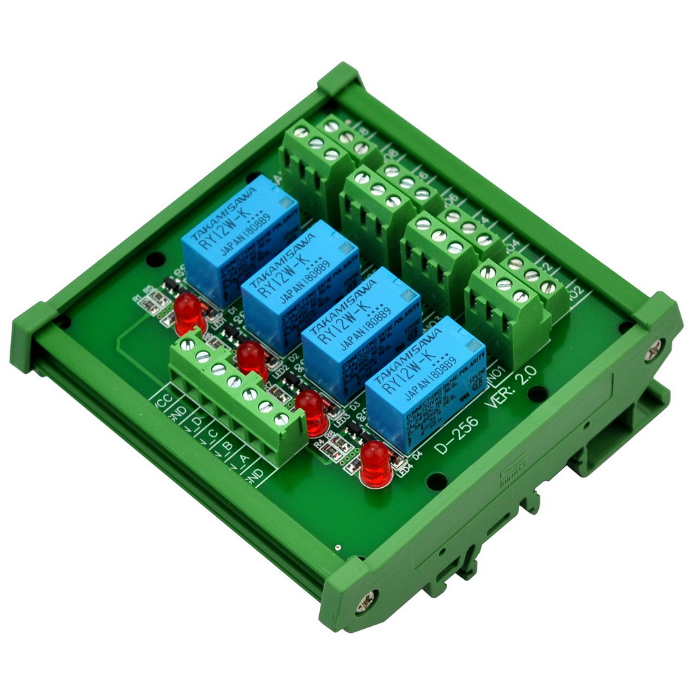 Electronics Salon Din Rail Mount Dpdt Signal Relay Interface Module