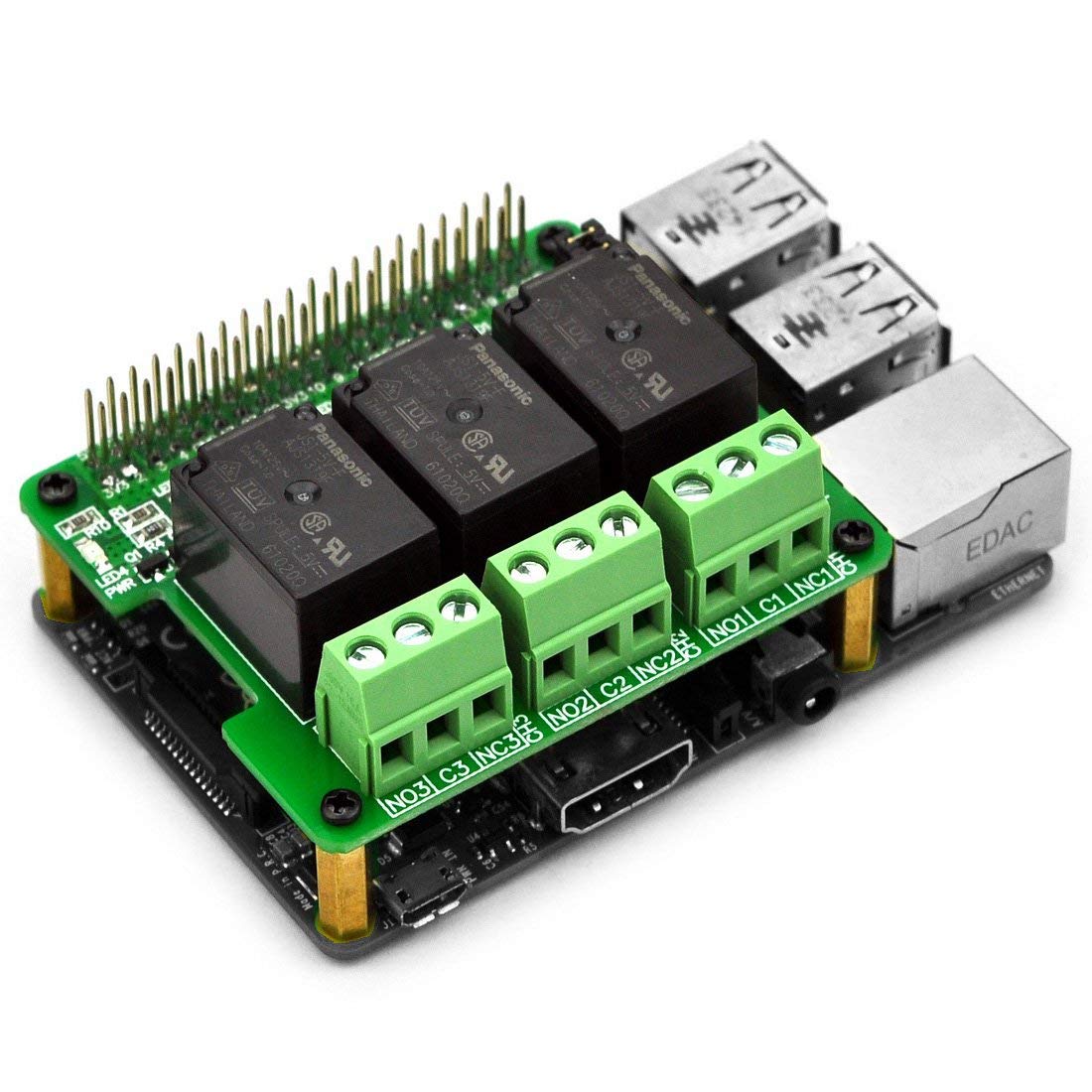 Electronics-Salon RPi Power Relay Board Expansion Module, For Raspberry ...