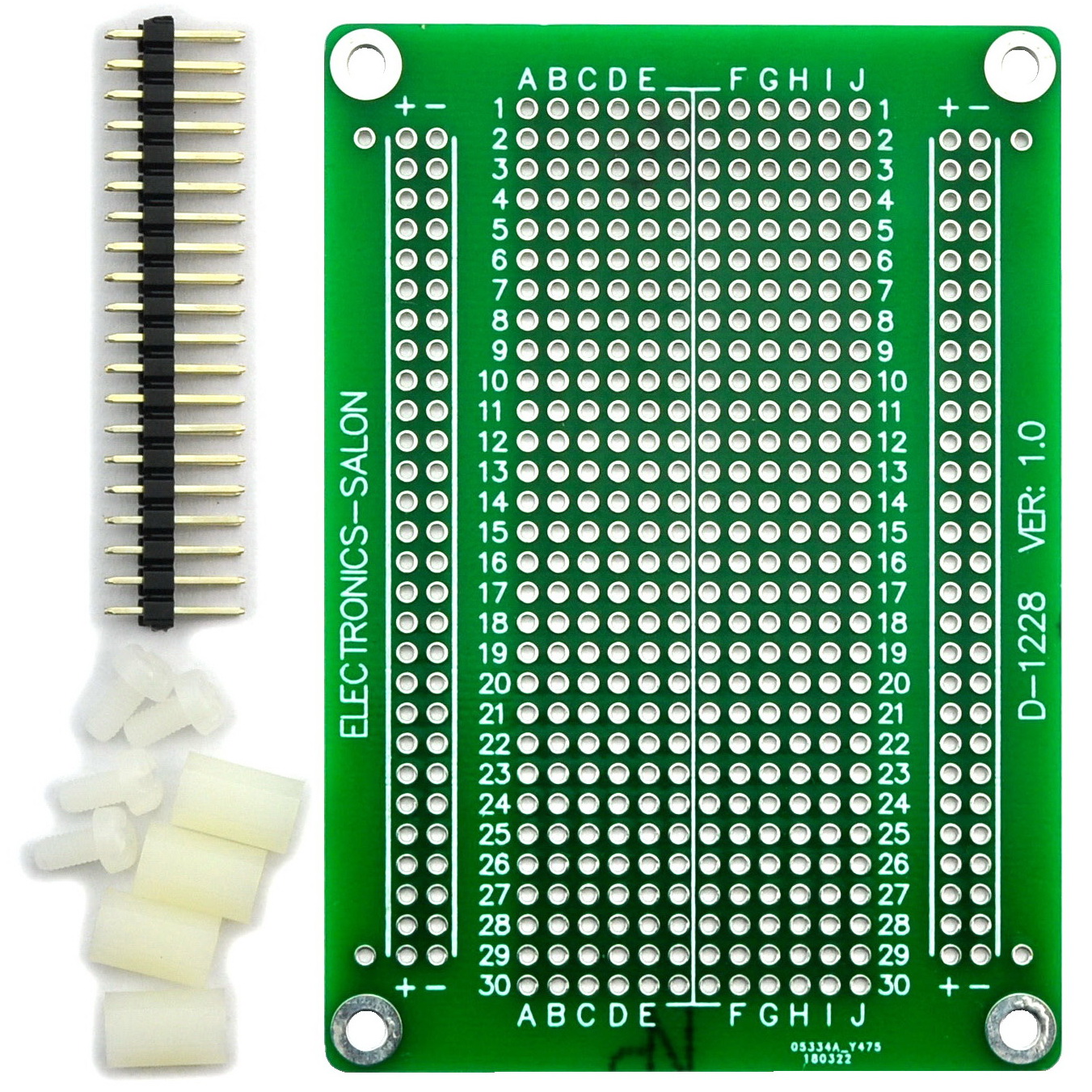 ELECTRONICS-SALON Solderable Breadboard Proto Board PCB DIY Kit for