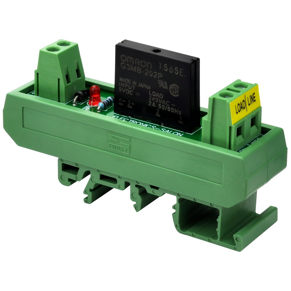 ELECTRONICS-SALON DC 5V Slim DIN Rail Mount 2Amp AC Solid State Relay ...